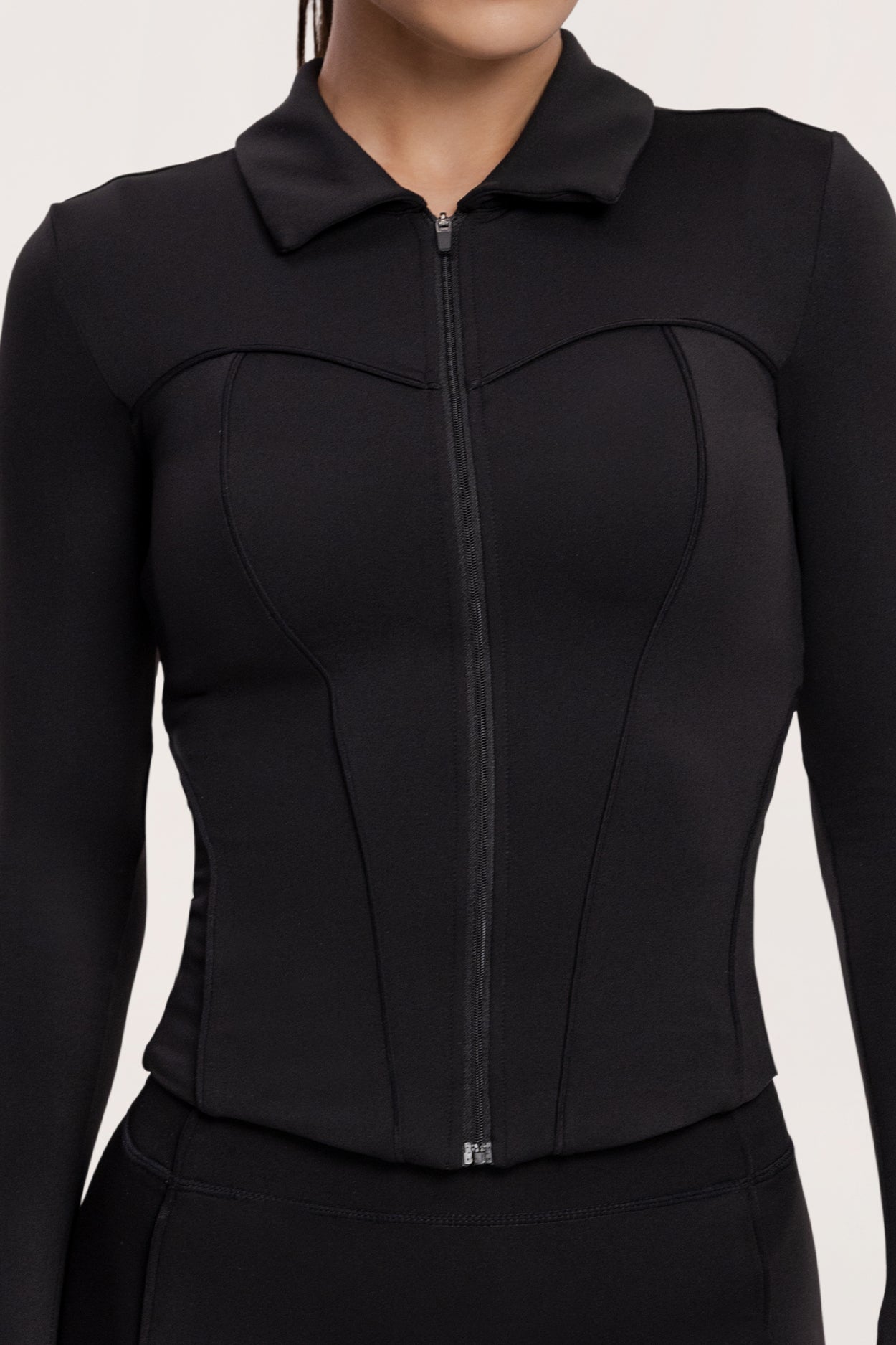 Mikina na zip pilates era black