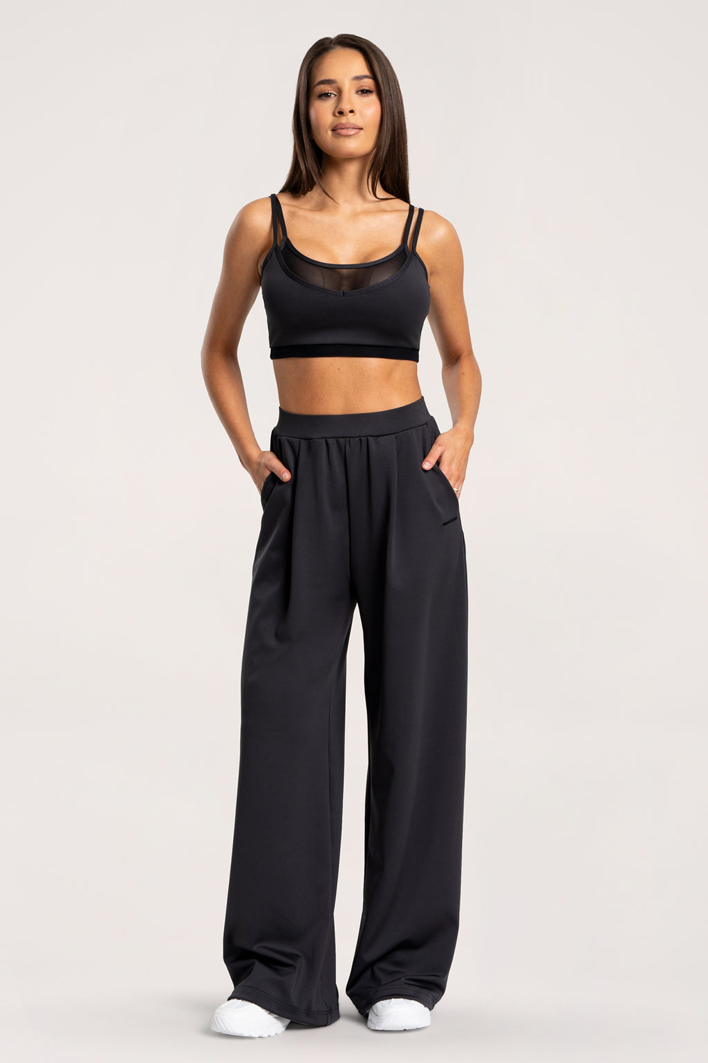 Kalhoty wide UN1FORM black