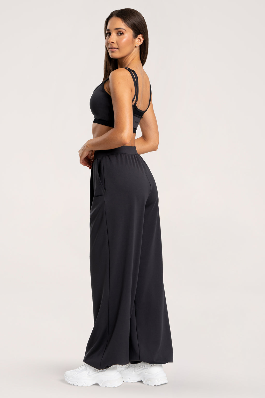 Kalhoty wide UN1FORM black