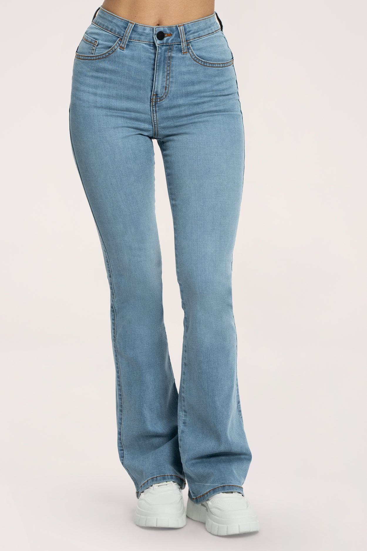 Džíny zvony long perfect slim light blue
