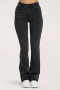 Džíny zvony long perfect slim black
