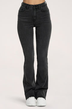 Džíny zvony long perfect slim black