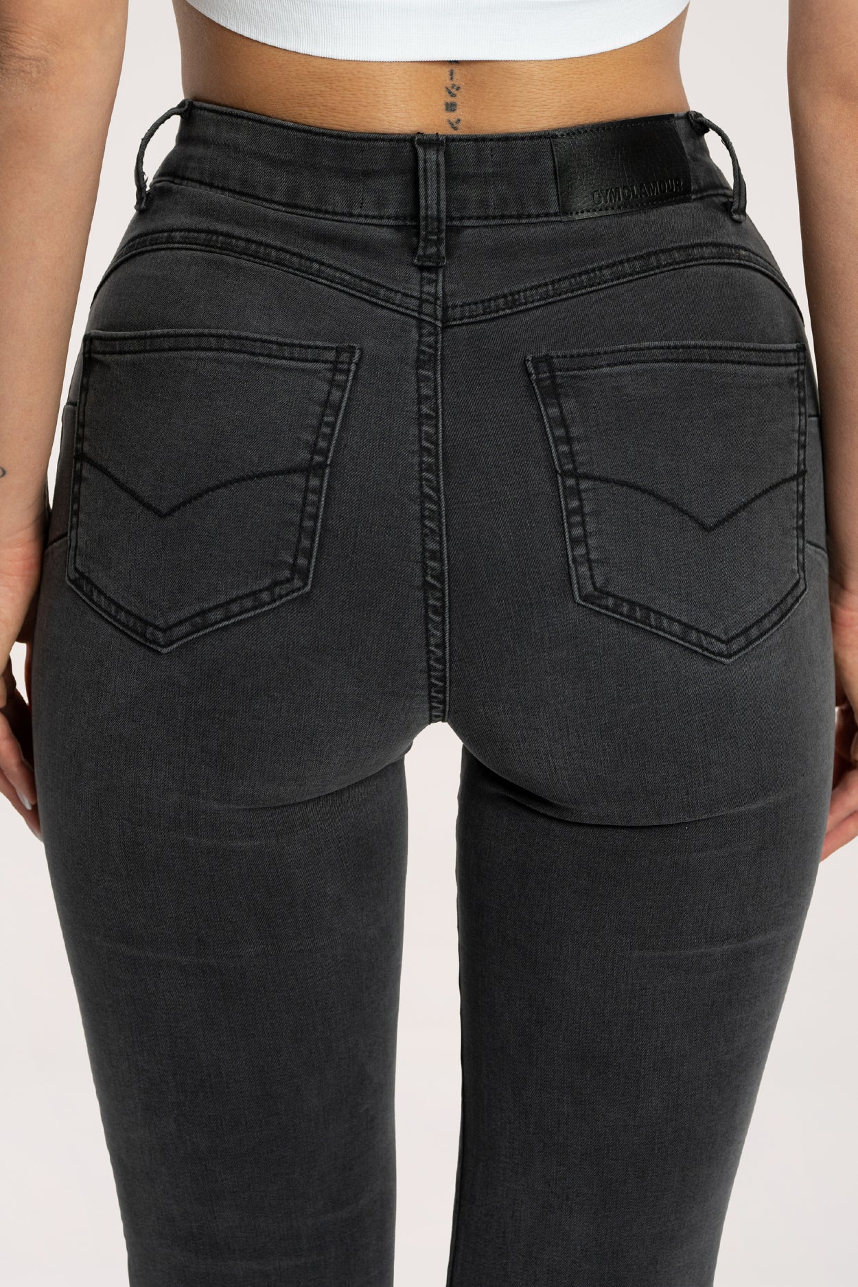 Džíny zvony long perfect slim black