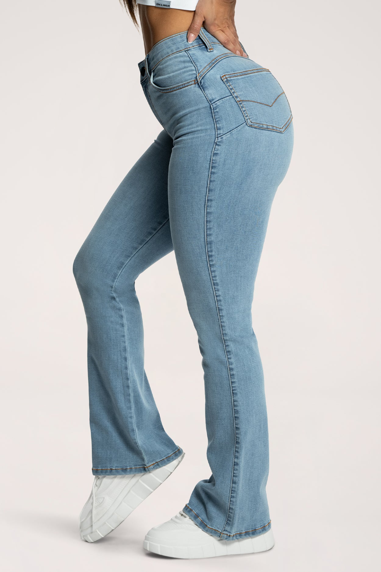 Džíny zvony perfect slim light blue
