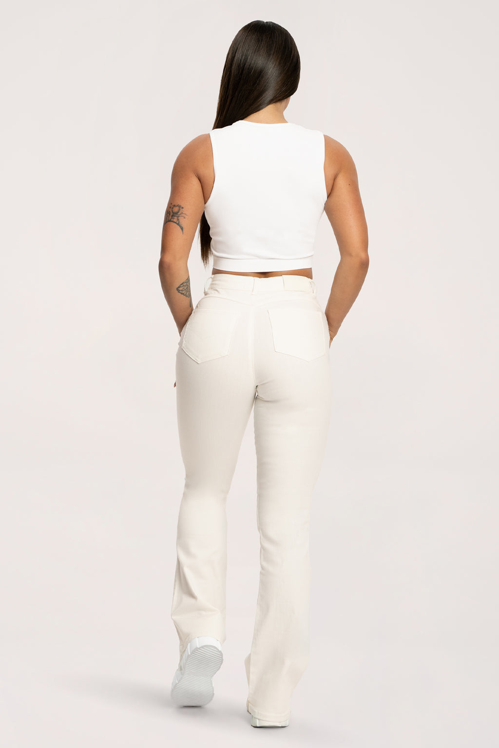 Džíny zvony perfect slim off white