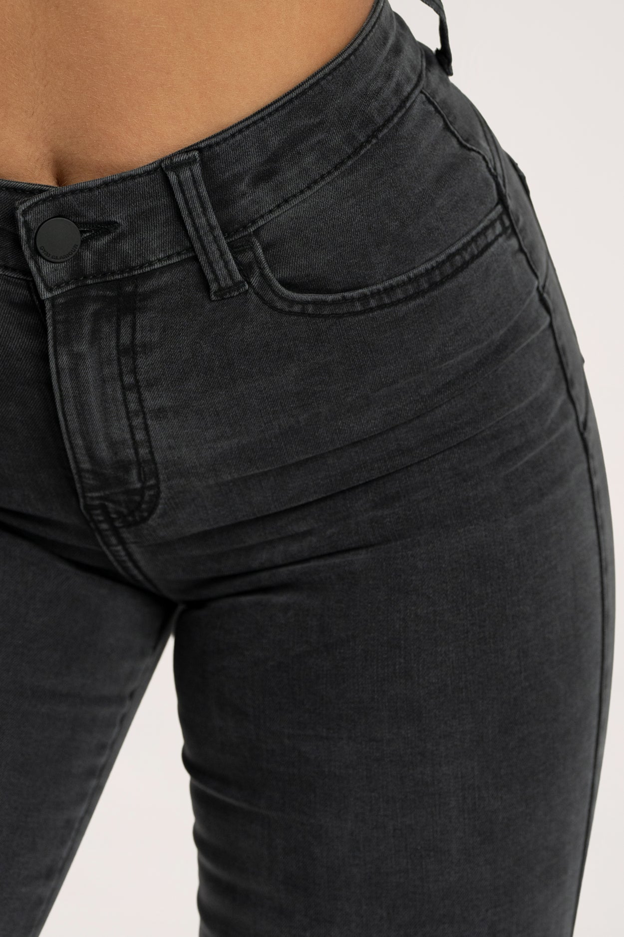 Džíny zvony perfect slim black