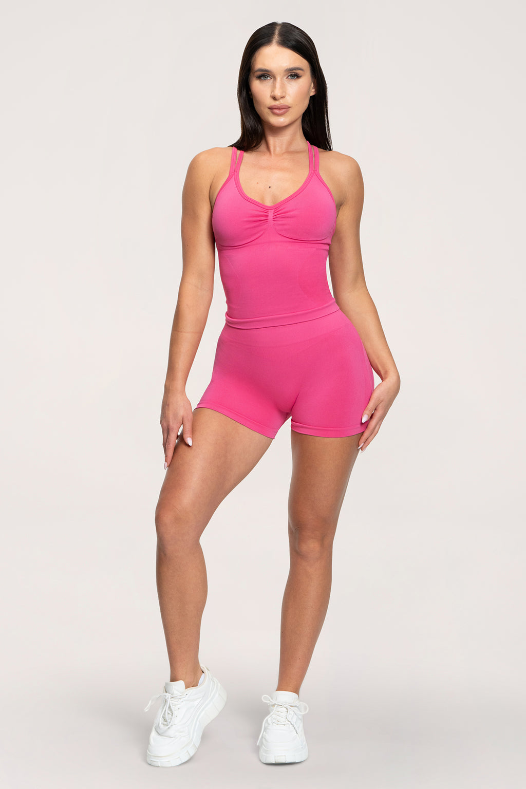 Šortky Fake BBL hot pink