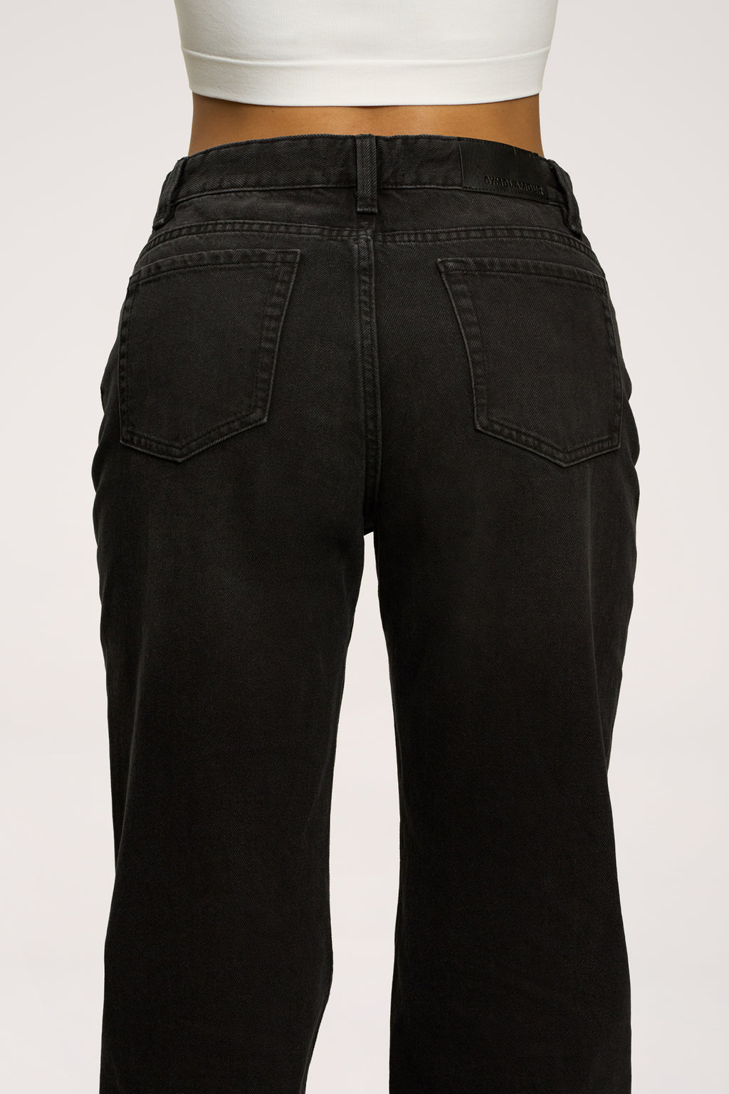 Džíny wide relaxed black