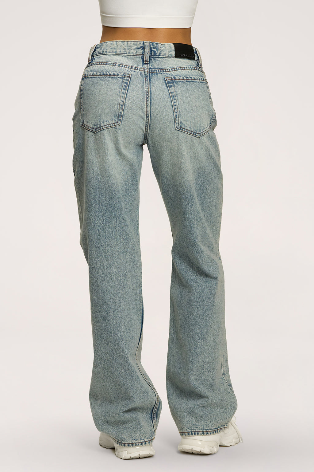Džíny wide relaxed light blue