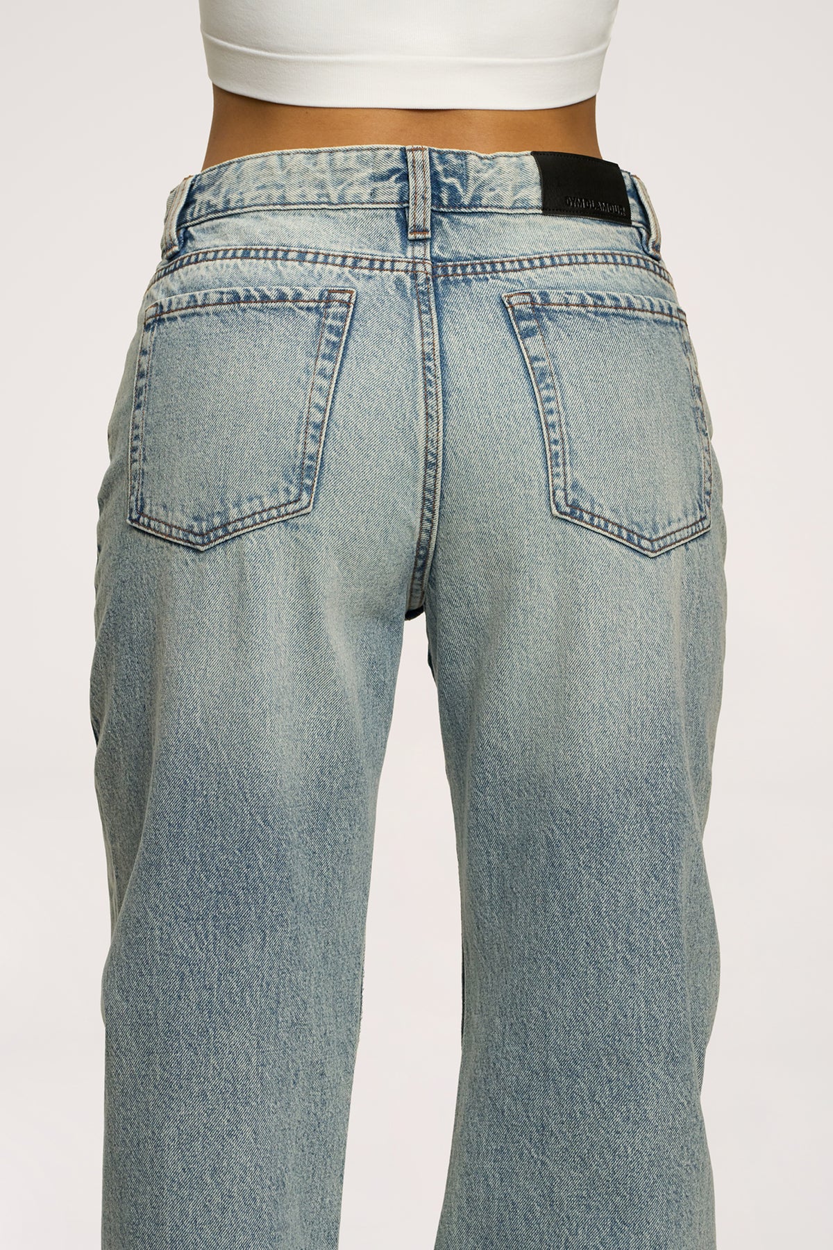 Džíny wide relaxed light blue