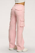 Džíny cargo light pink