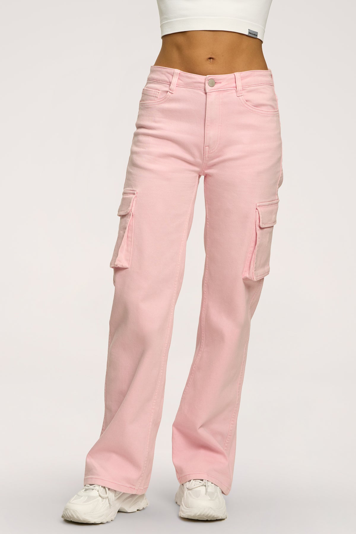 Džíny cargo light pink