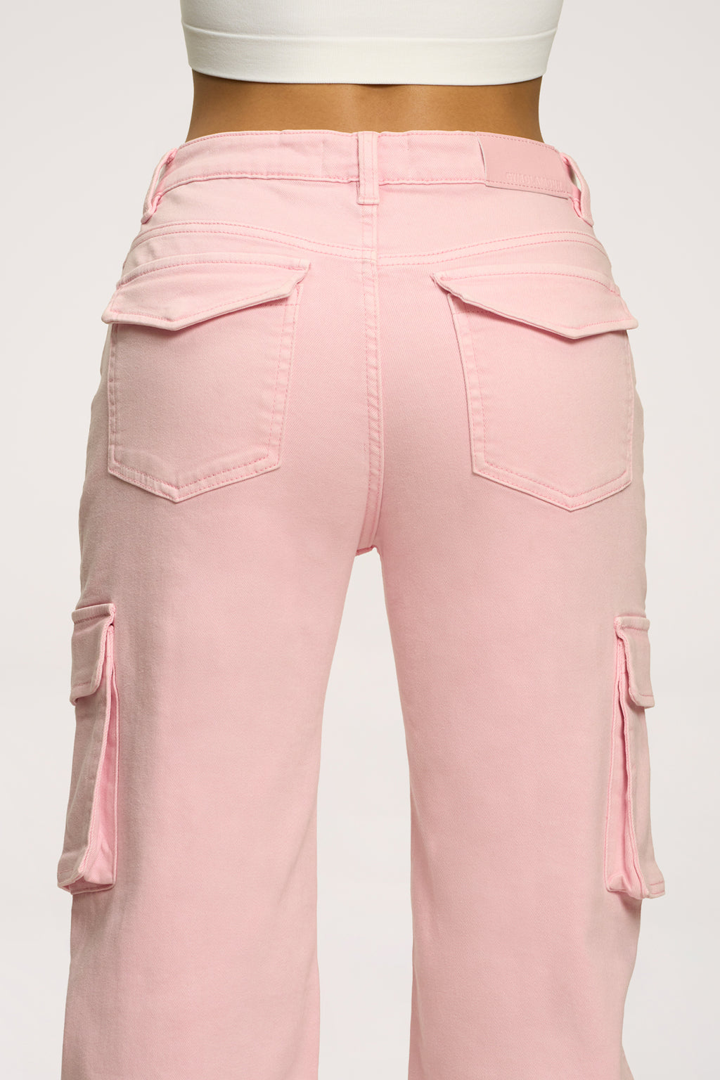 Džíny cargo light pink