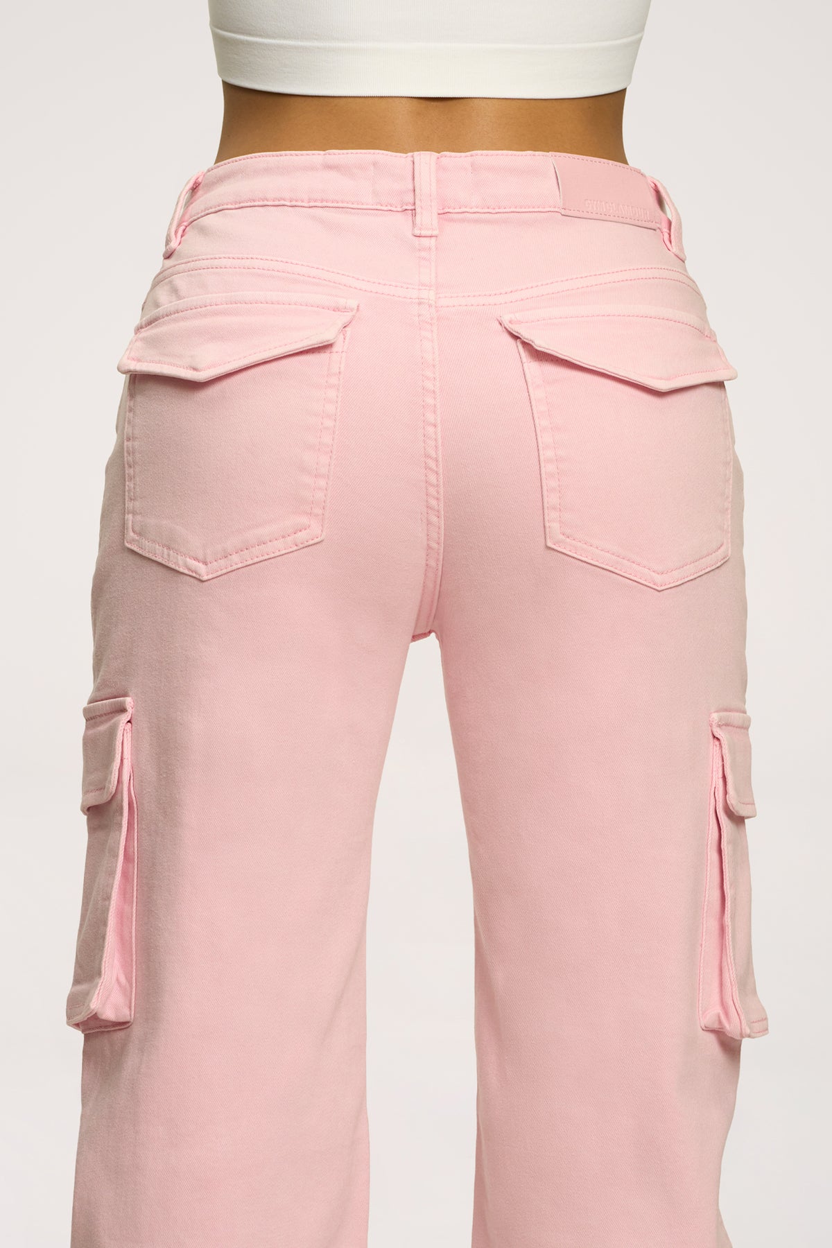 Džíny cargo light pink