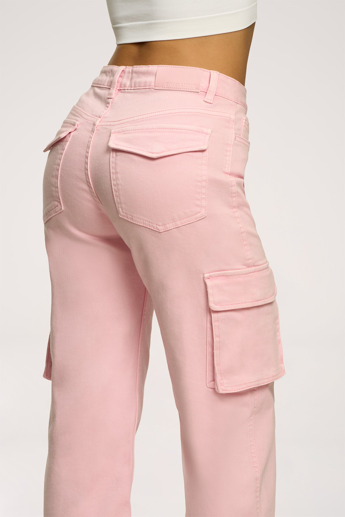 Džíny cargo light pink