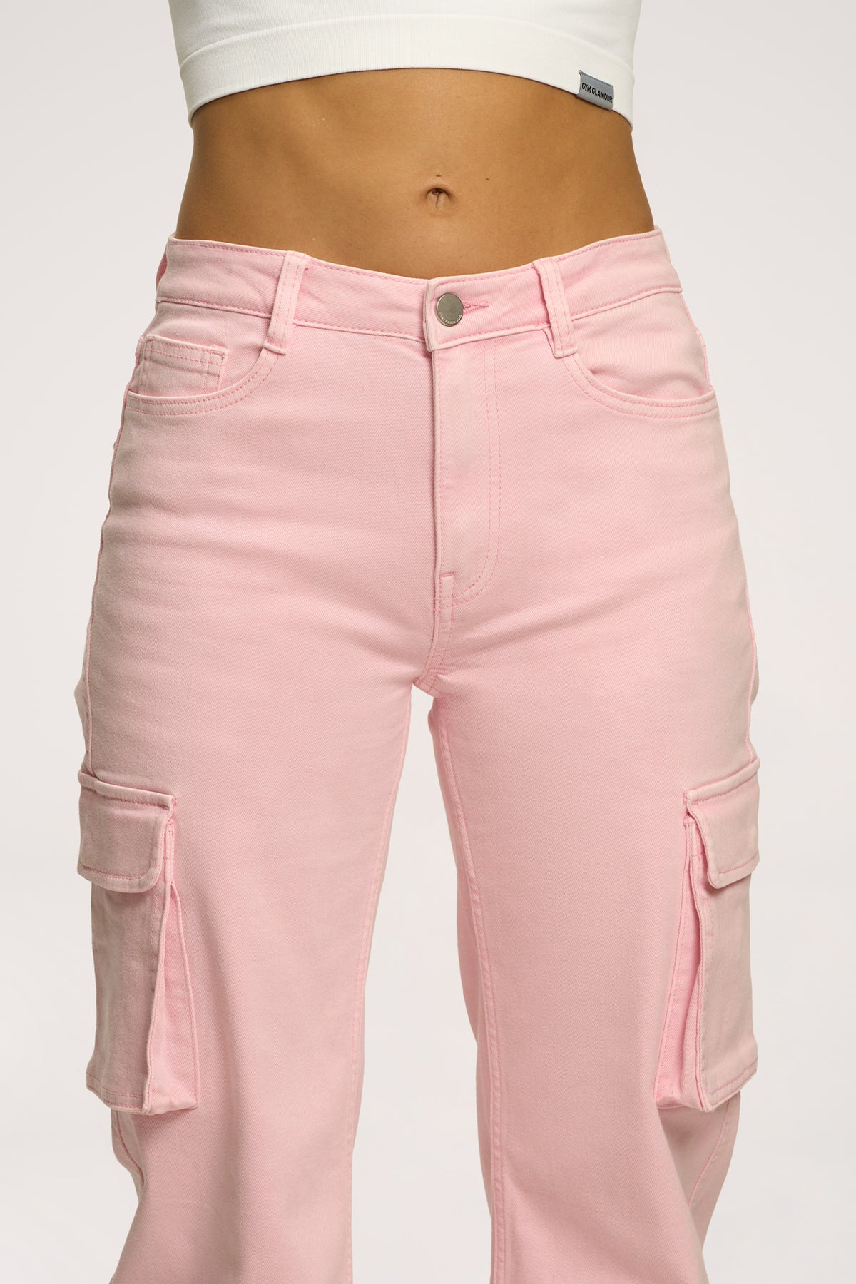 Džíny cargo light pink