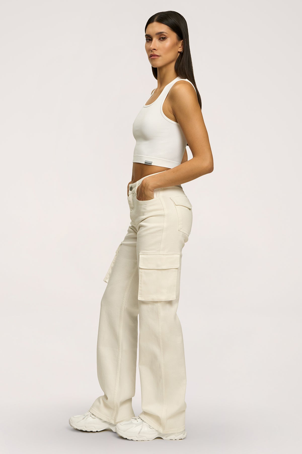 Džíny cargo off white