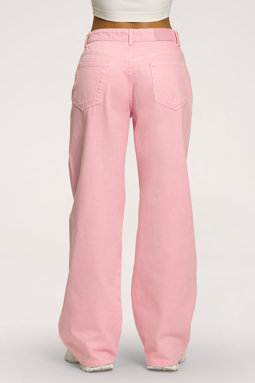 Džíny boyfriend pink