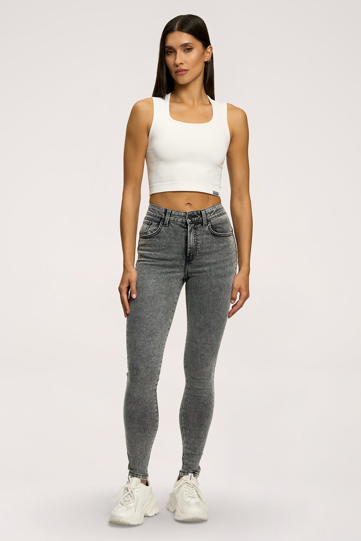 Džíny skinny perfect slim light grey