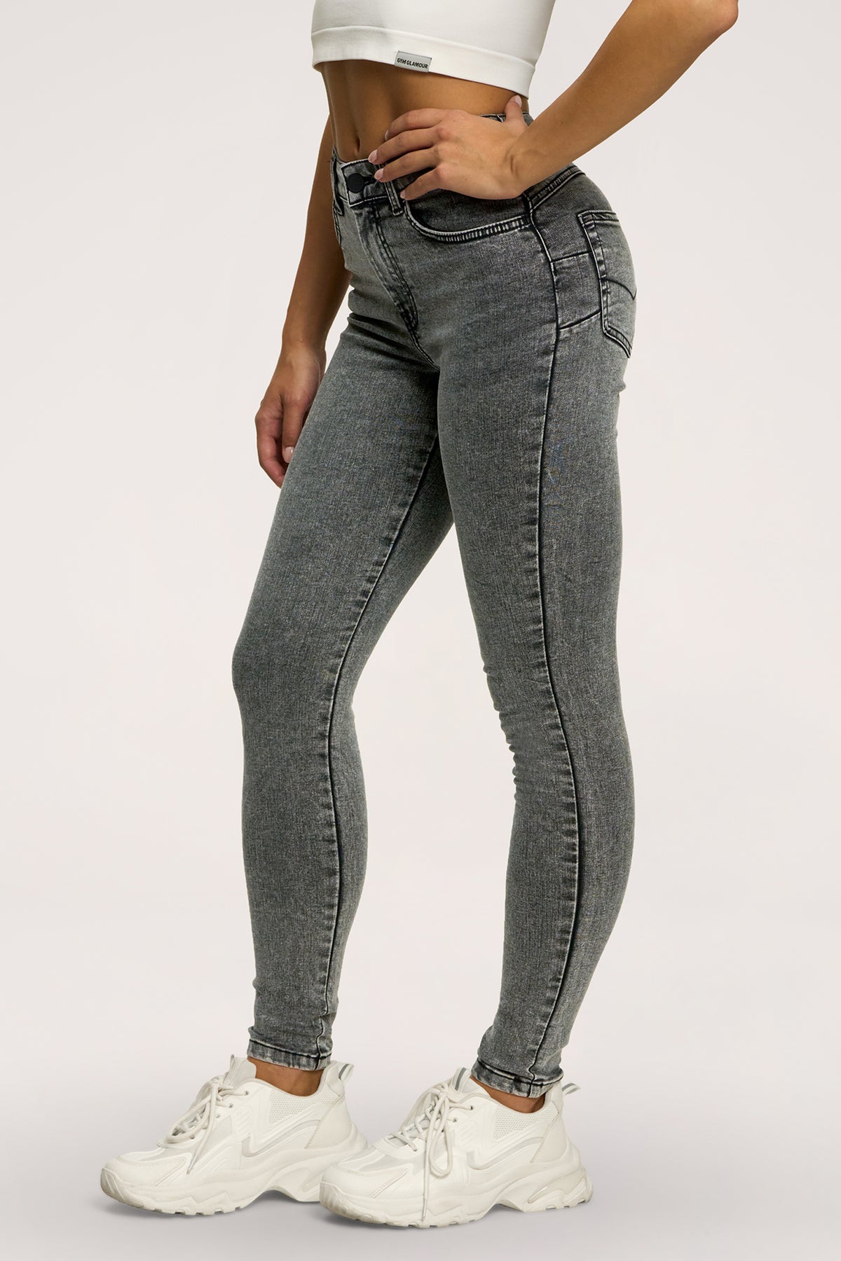 Džíny skinny perfect slim light grey