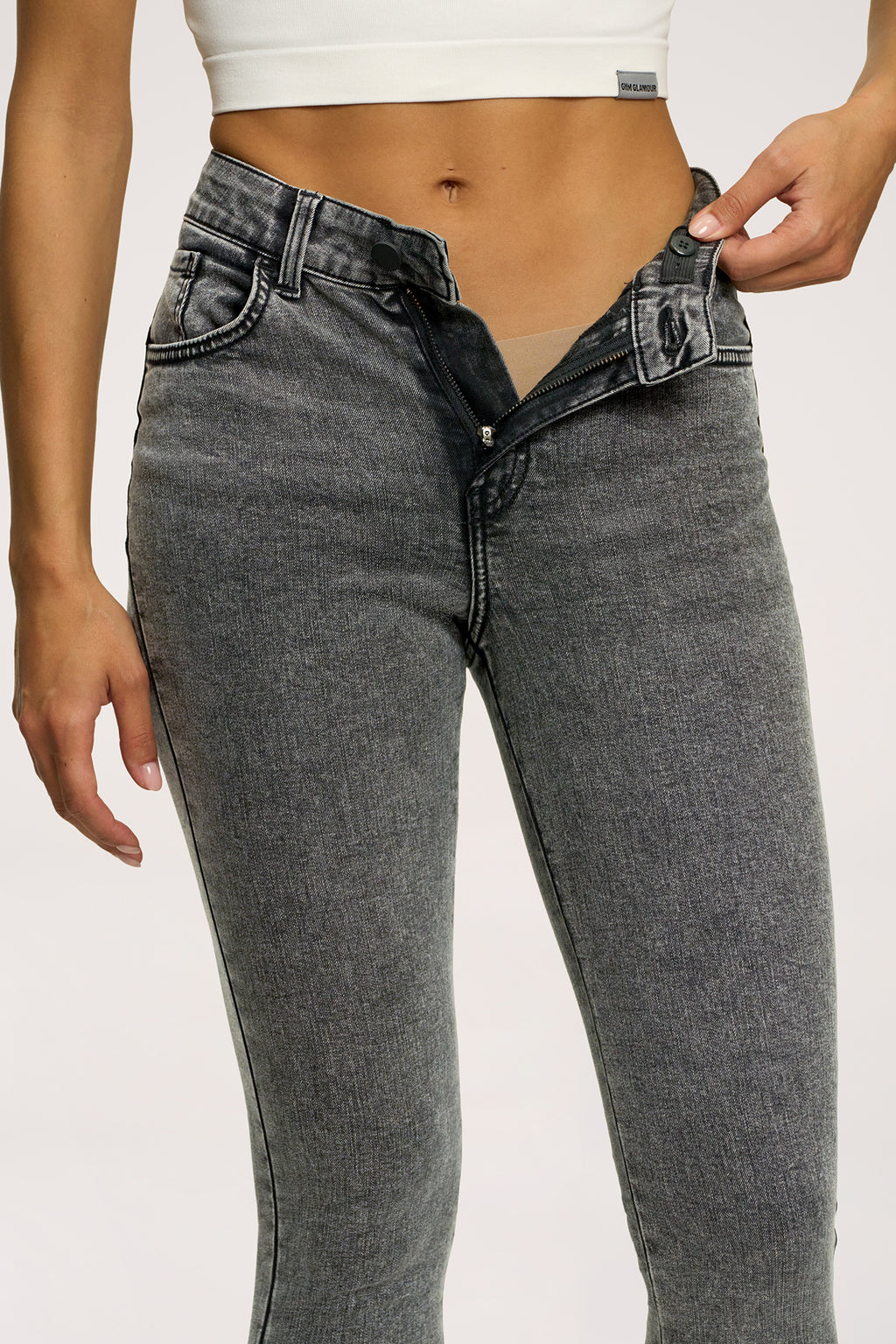 Džíny skinny perfect slim light grey