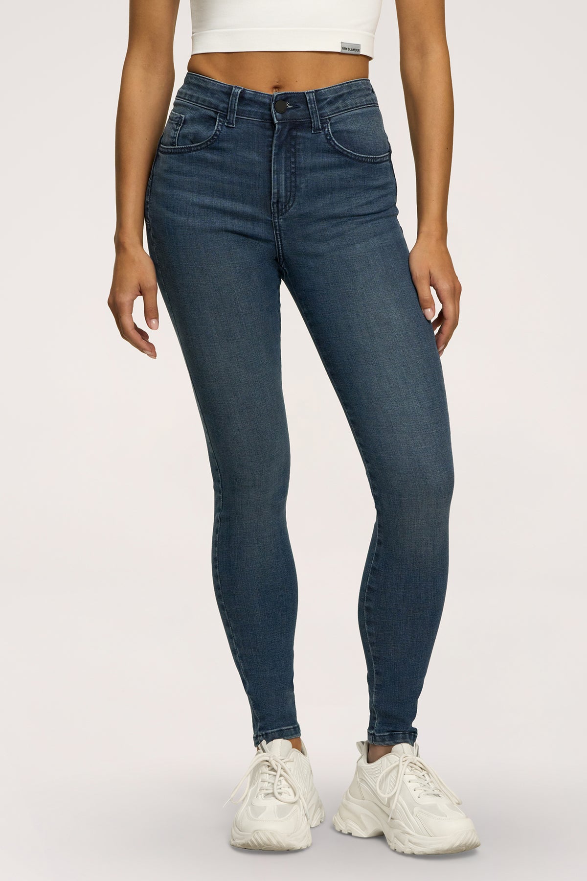 Džíny skinny perfect slim navy blue