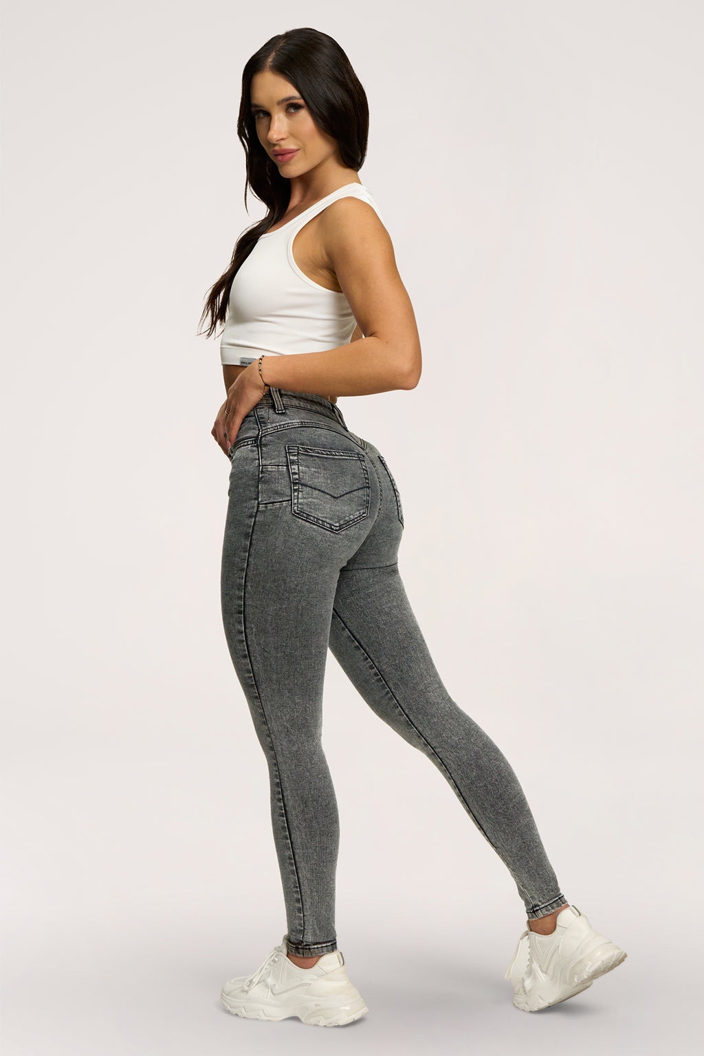 Džíny skinny perfect slim light grey