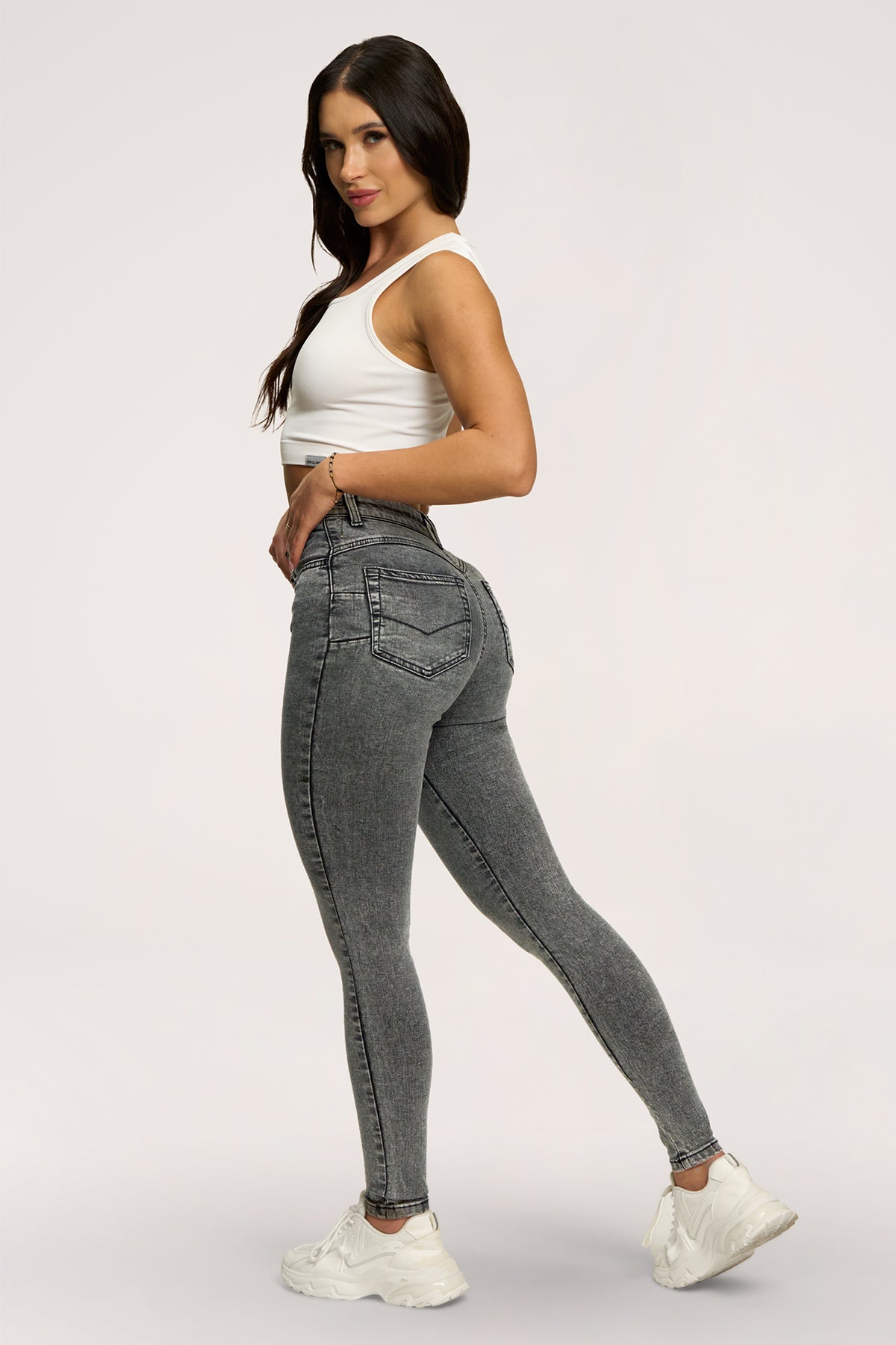 Džíny skinny perfect slim light grey
