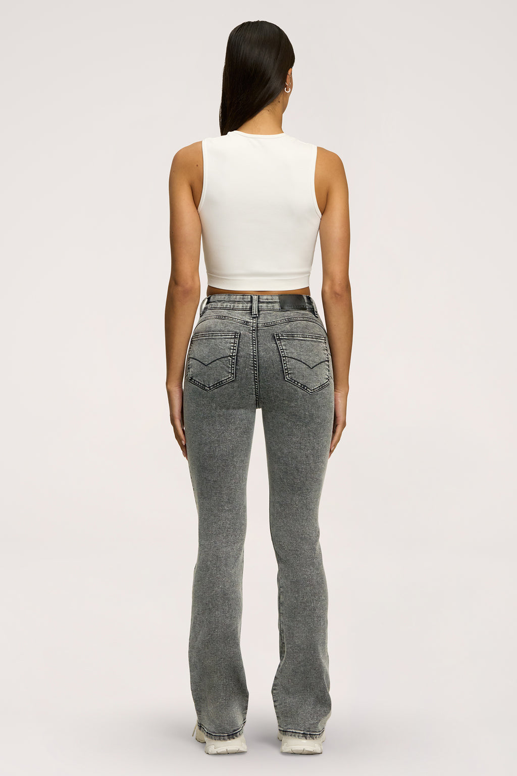 Džíny zvony perfect slim light grey