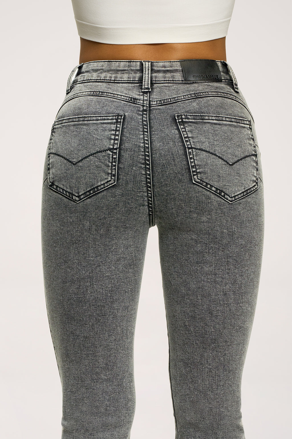 Džíny zvony perfect slim light grey