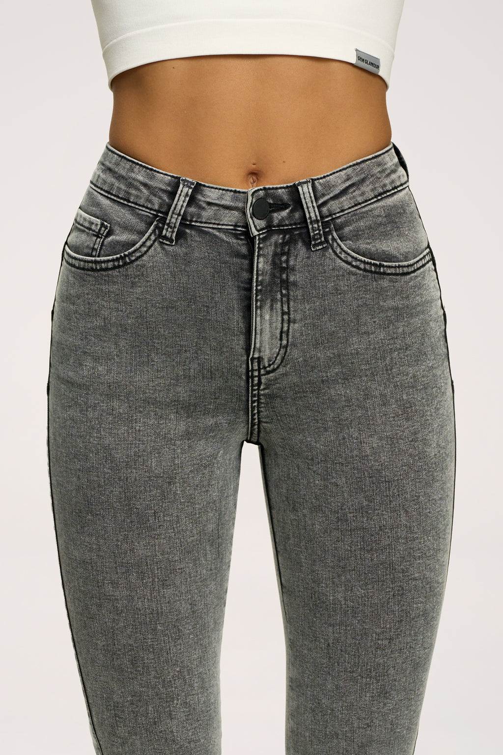 Džíny zvony perfect slim light grey