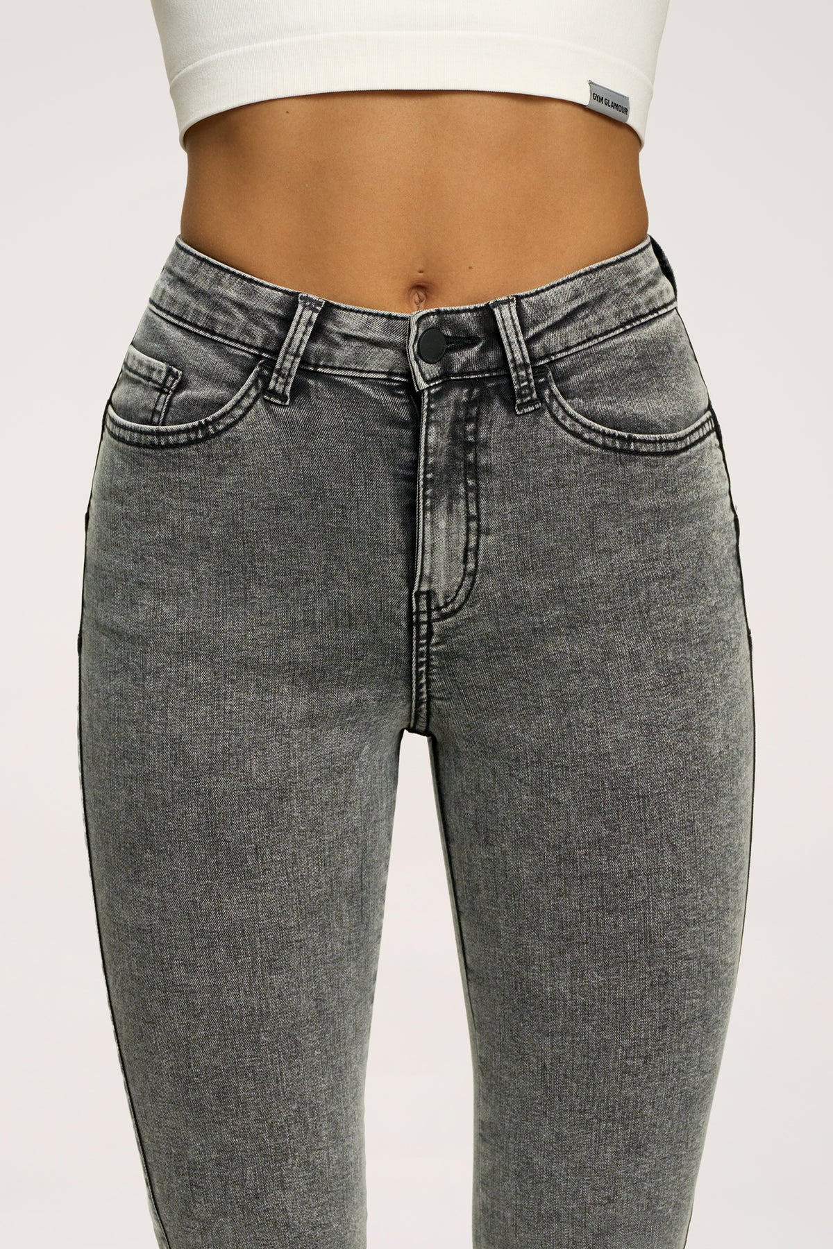 Džíny zvony perfect slim light grey