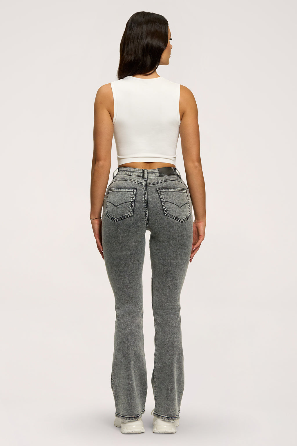 Džíny zvony perfect slim light grey