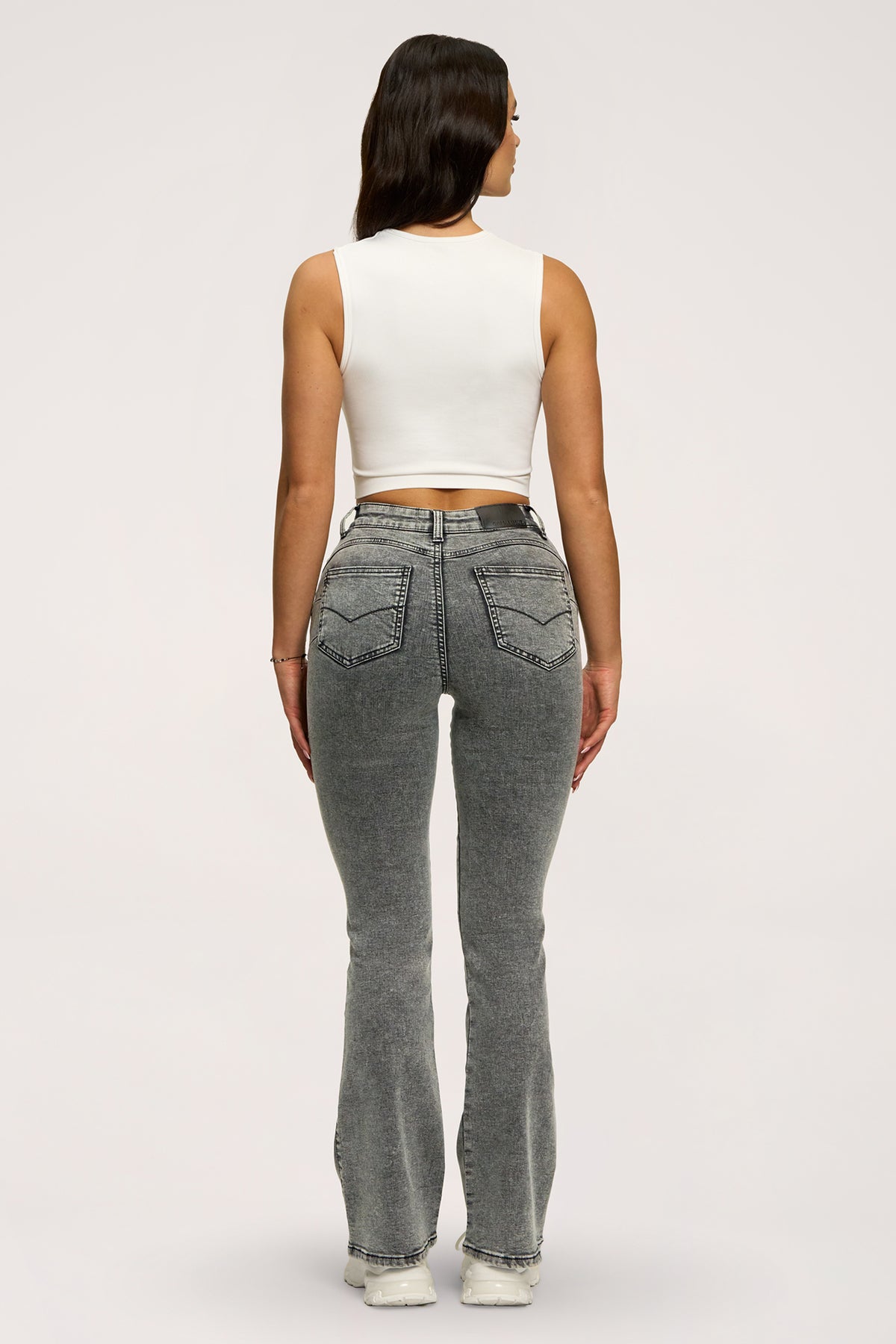 Džíny zvony perfect slim light grey