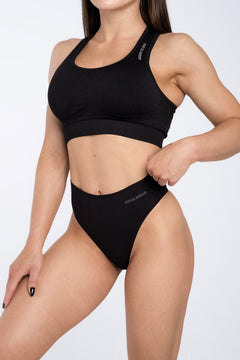 Tanga high waist black