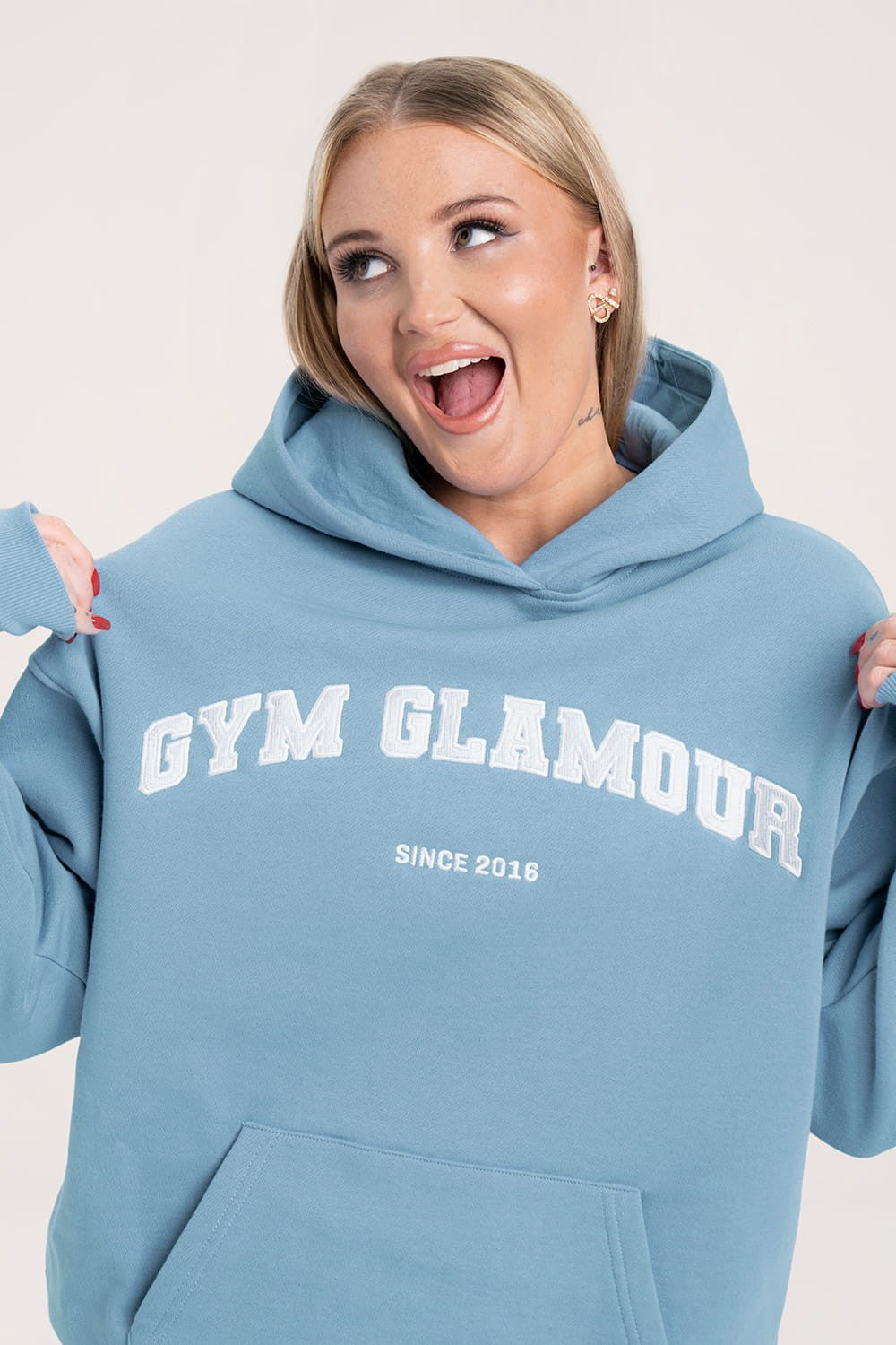 Bluza college sky blue