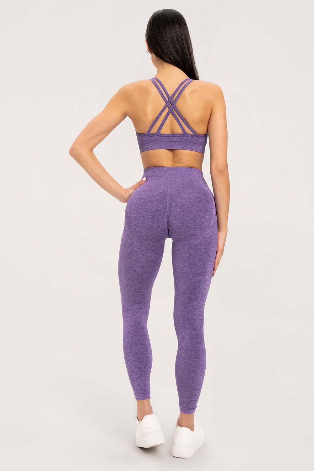 Leginsy seamless push up violet