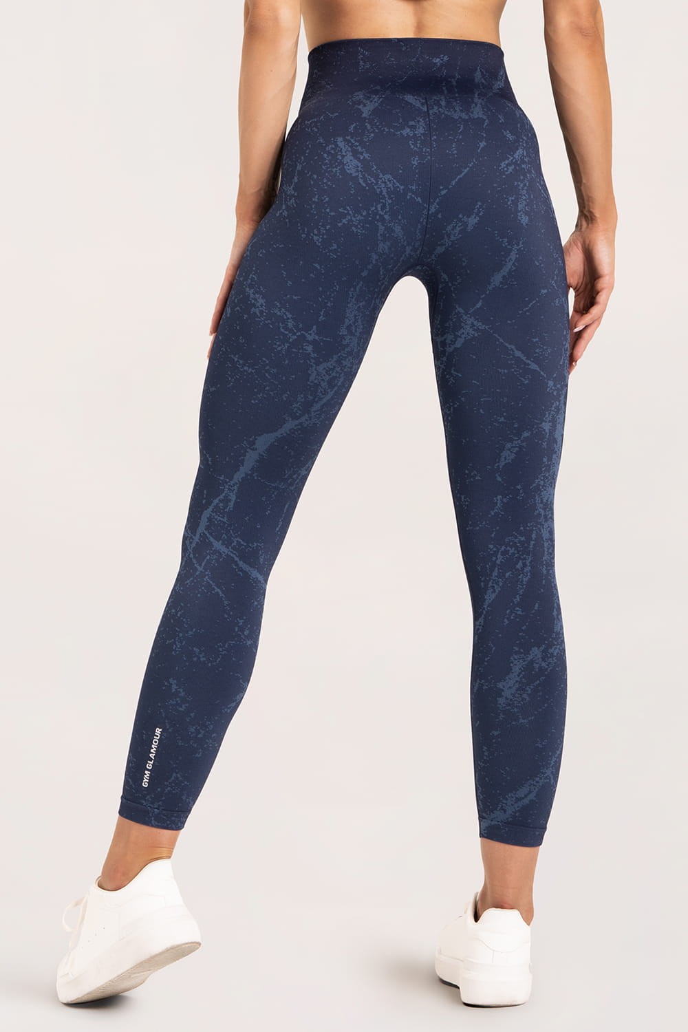 Leginsy marble deep blue