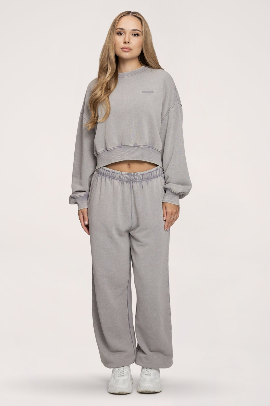 Tepláky se stahovací gumou Easy light grey