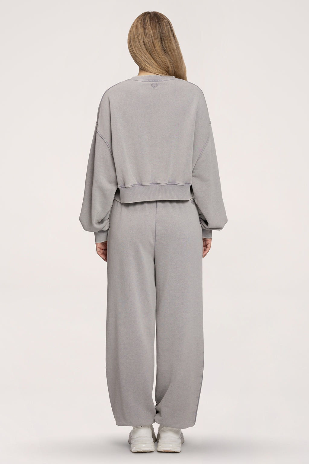 Tepláky se stahovací gumou Easy light grey