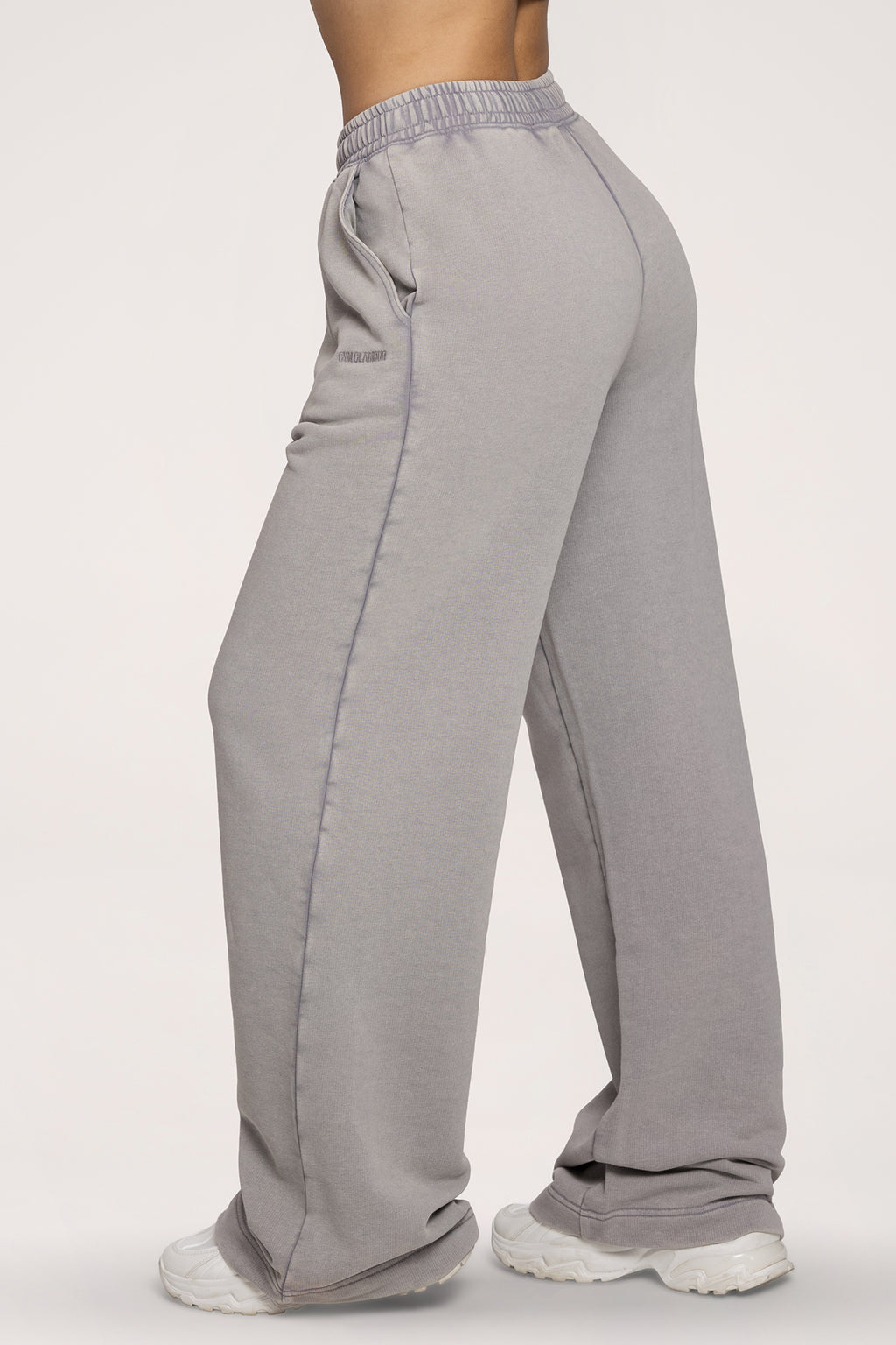 Tepláky s rovnou nohavicí Easy light grey