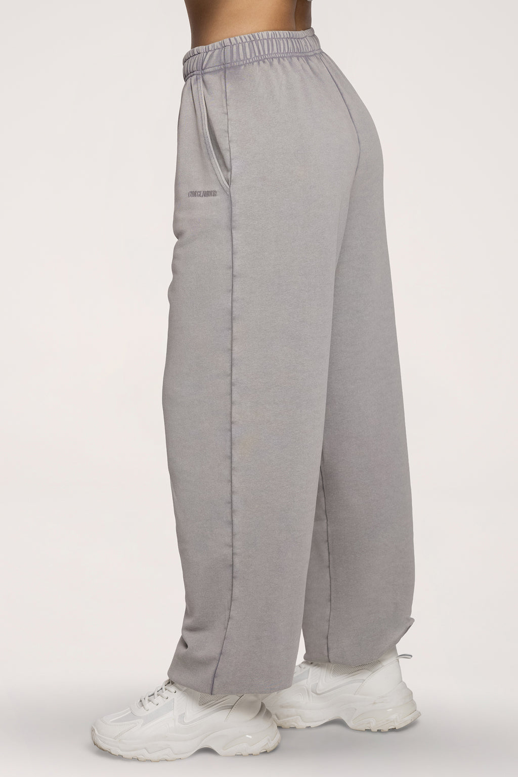 Tepláky se stahovací gumou Easy light grey