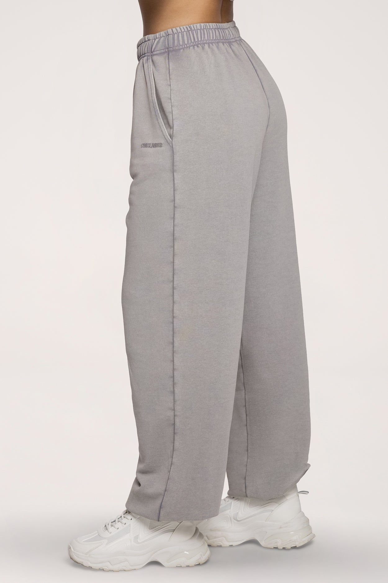 Tepláky se stahovací gumou Easy light grey