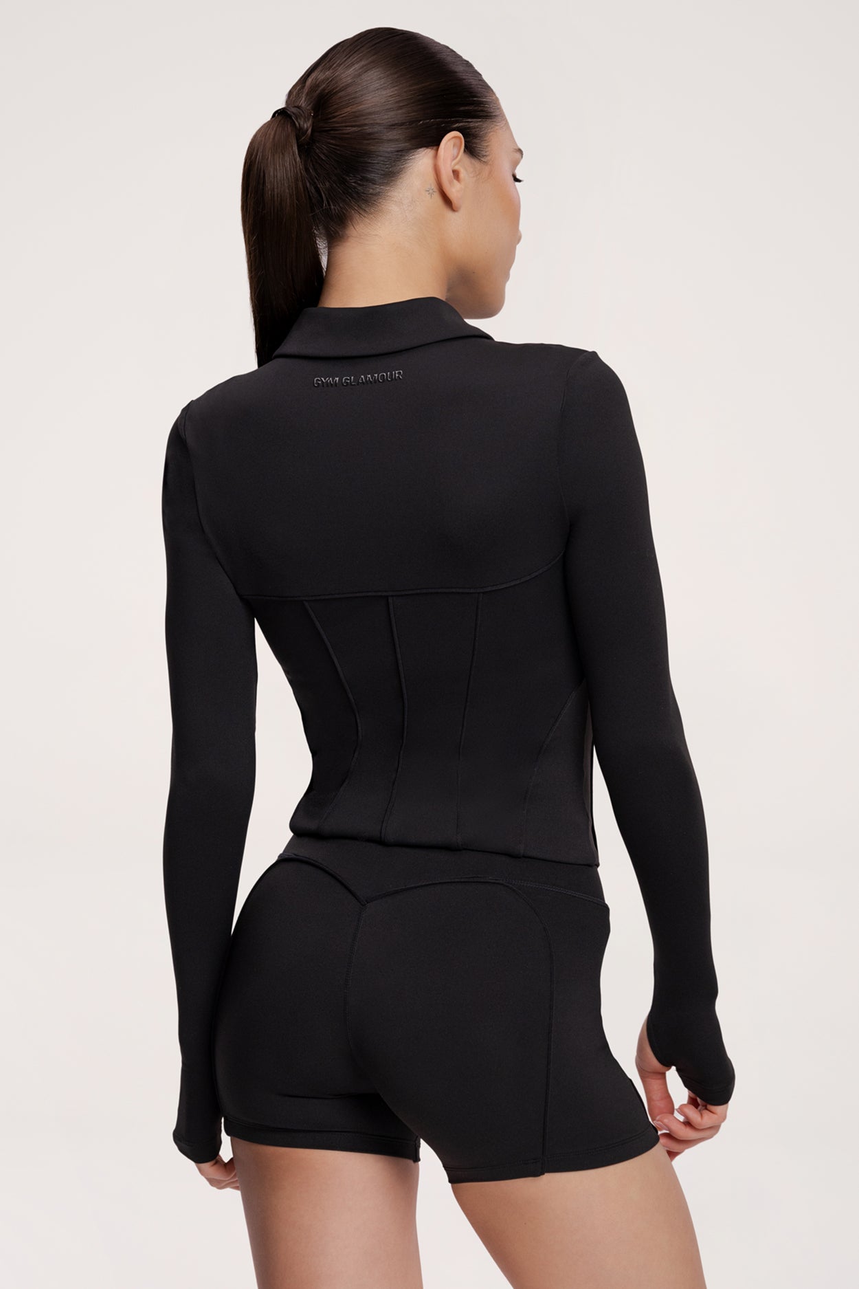 Mikina na zip pilates era black