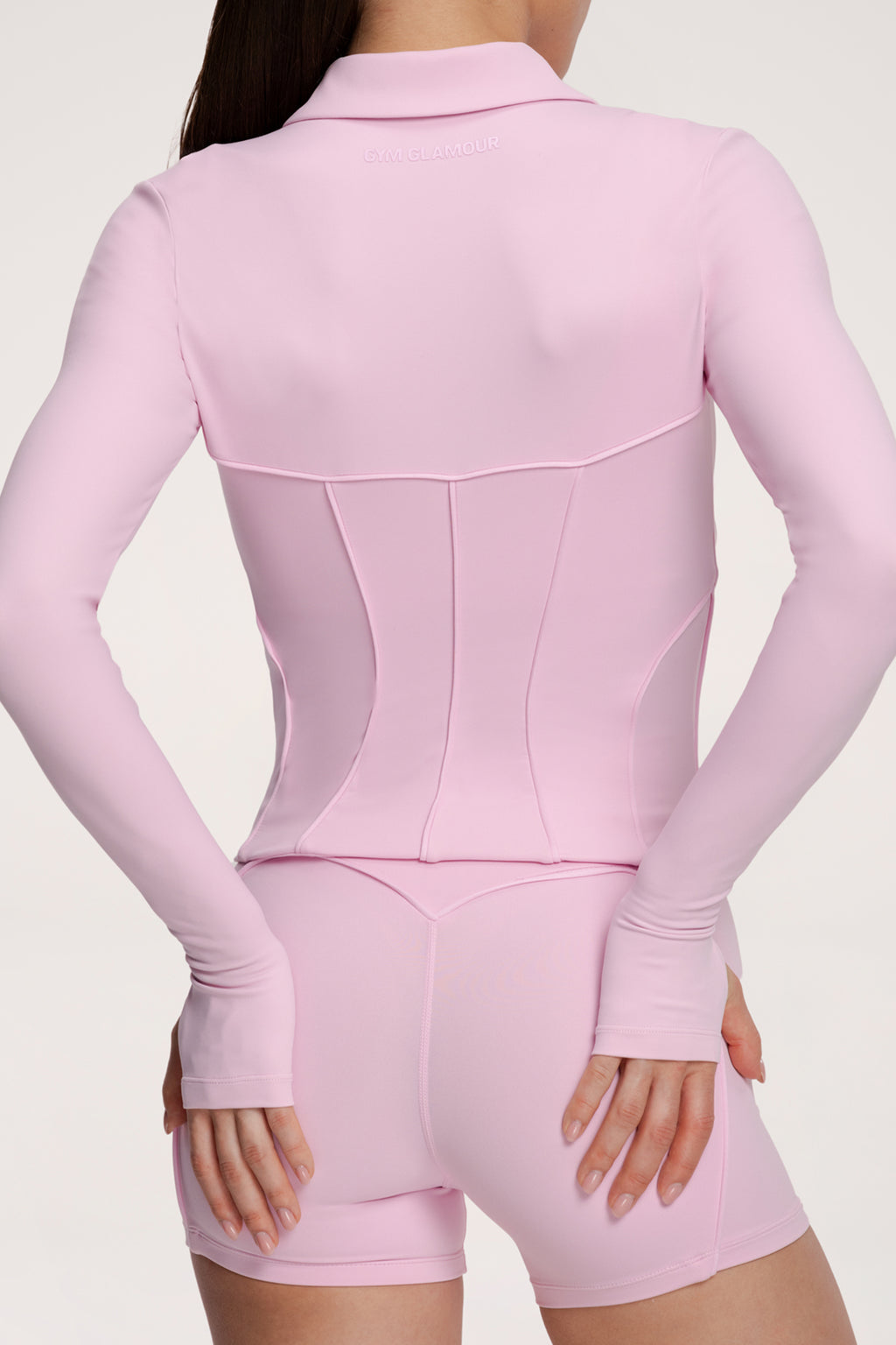 Mikina na zip pilates era pink