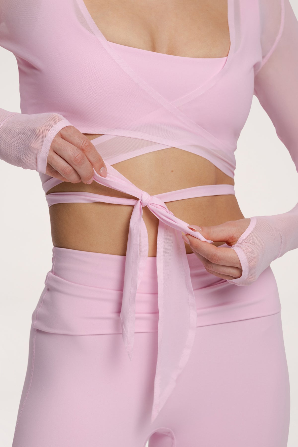 Vázaný přehoz pilates era pink