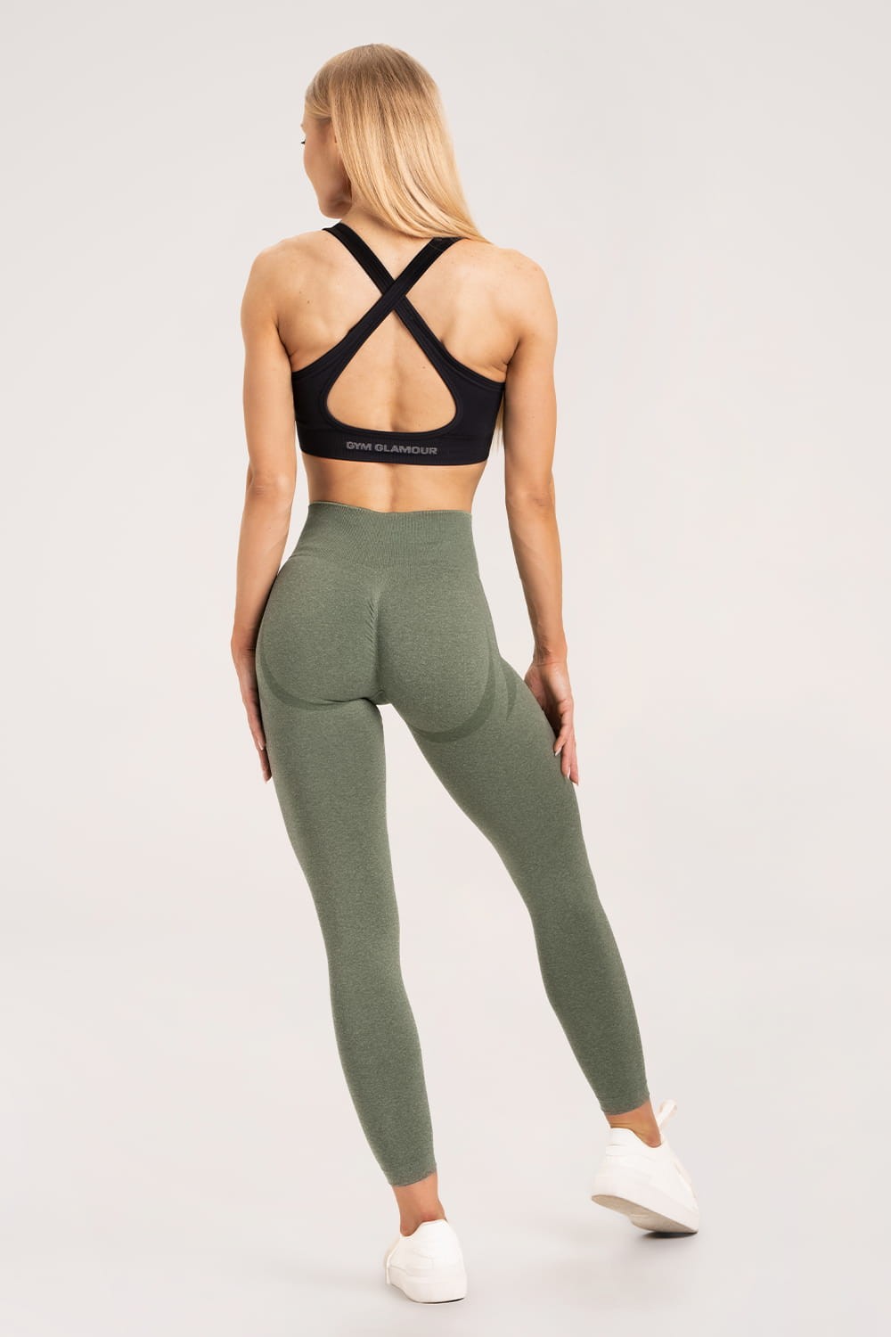 Leginsy melange khaki