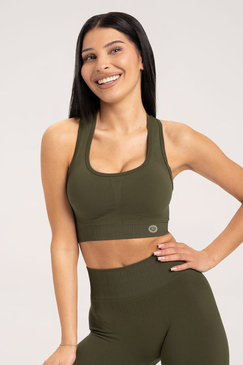 Biustonosz push up khaki