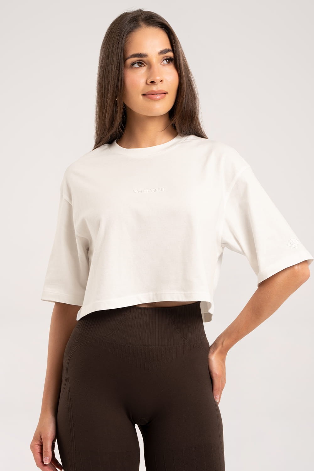 T-shirt crop off white