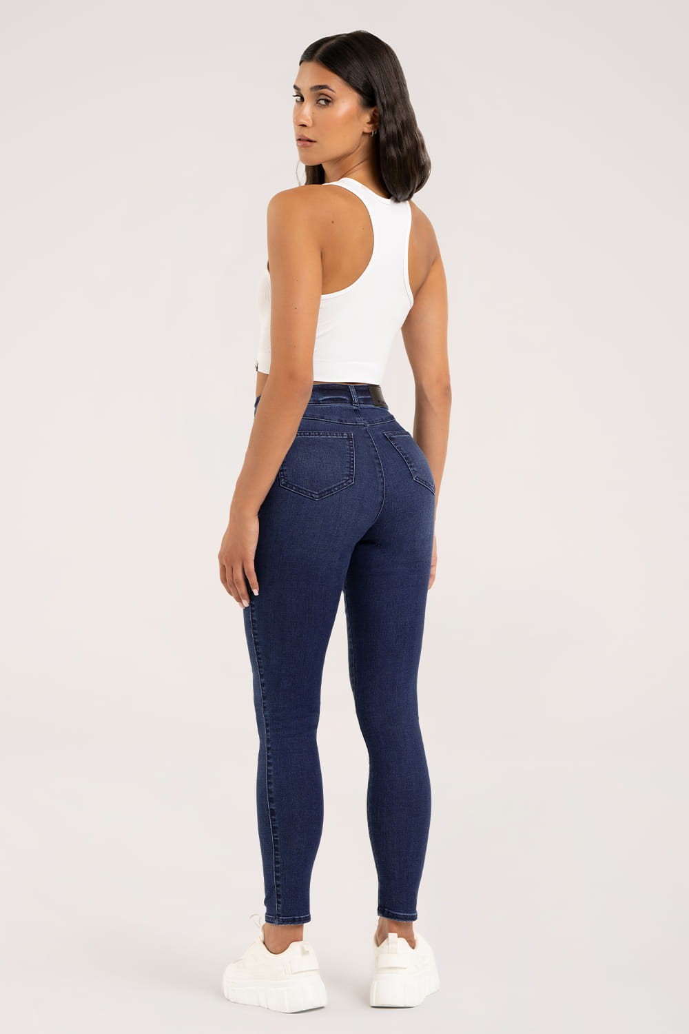 Jeansy skinny navy blue